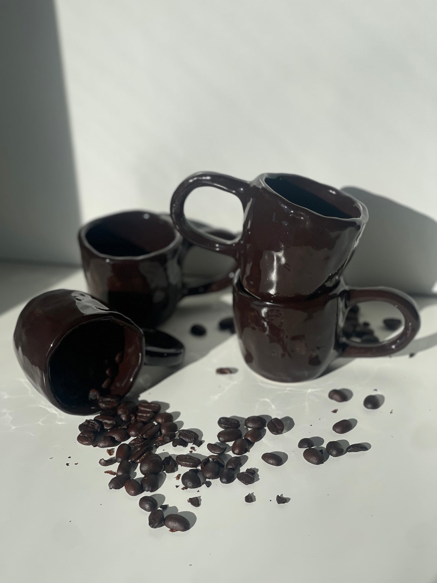 Pinched - Brown Espresso Mugs